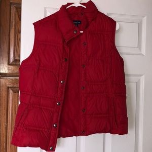 Puffy red vest